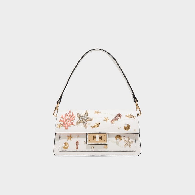 Leather Shoulder Bag – White