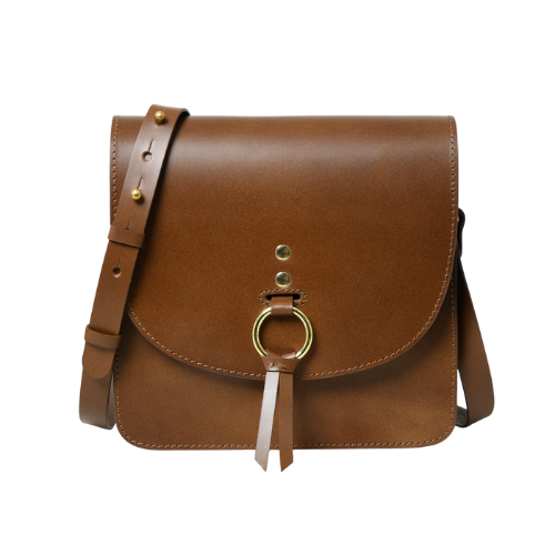 Chestnut Brown Leather Crossbody Bag