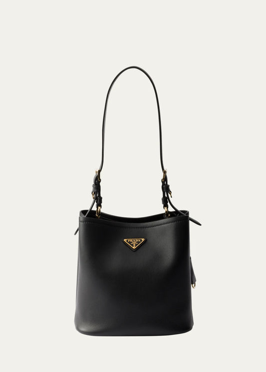 Black Leather Bucket bag