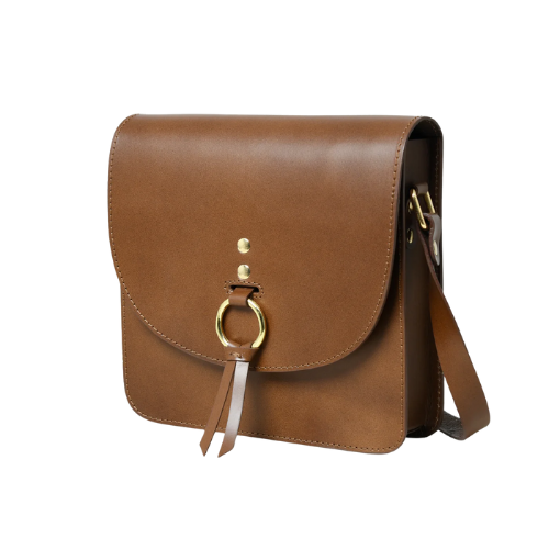 Chestnut Brown Leather Crossbody Bag
