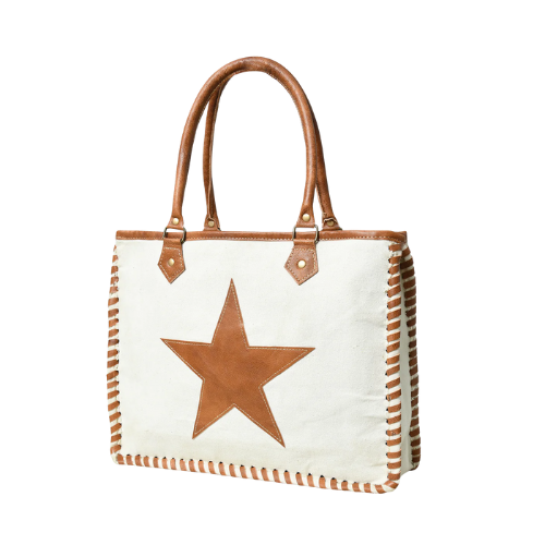 Stellar Accent Canvas Tote Bag